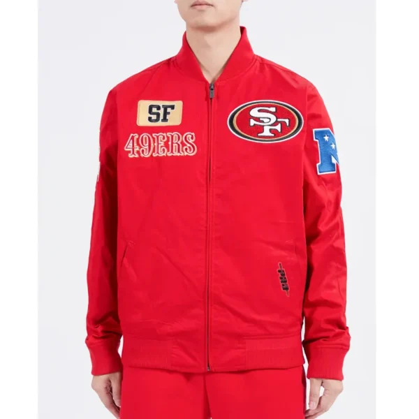 San Francisco 49ers Area Code Red Satin Jacket