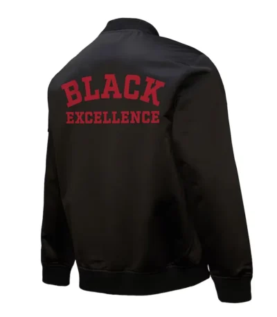 San Francisco 49ers Excellence Black Full-Zip Satin Jacket