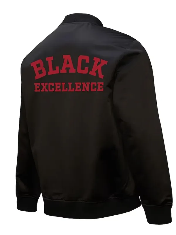 San Francisco 49ers Excellence Black Full-Zip Satin Jacket