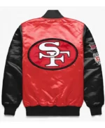 San Francisco 49ers Red and Black Satin Jacket