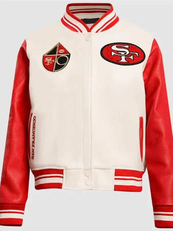 San Francisco 49ers Retro Classic Rib Varsity Jacket