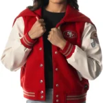 San Francisco 49ers Sailor Hooded Varsity Jacket