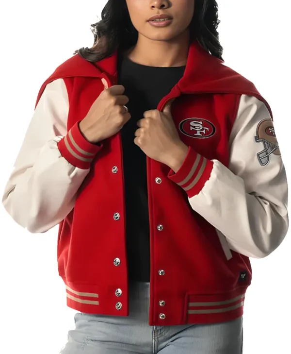 San Francisco 49ers Sailor Hooded Varsity Jacket