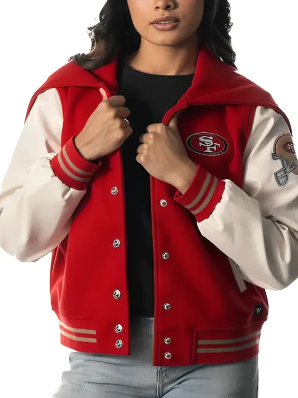 San Francisco 49ers Sailor Hooded Varsity Jacket