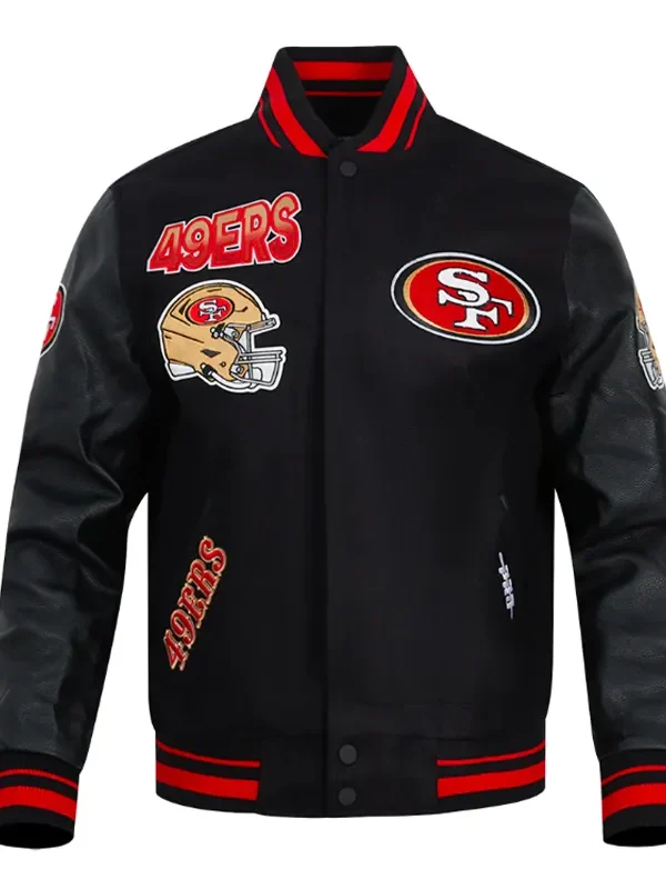 San Francisco 49ers Turn It Up Classic Rib Varsity Jacket