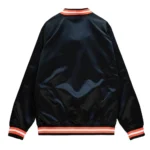 San Francisco Giants Black Lightweight Satin Orange Rib Jacket