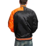 San Francisco Giants Black-Orange Varsity Satin Jacket