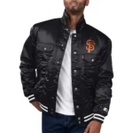 San Francisco Giants Black Silver Tab Trucker Jacket