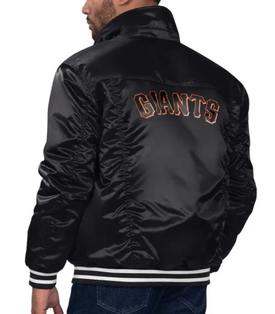 San Francisco Giants Black Silver Tab Trucker Jacket