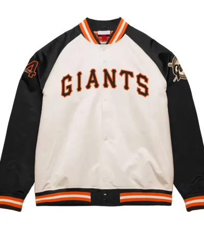 San Francisco Giants Black and Cream Lightweight Satin Jacket