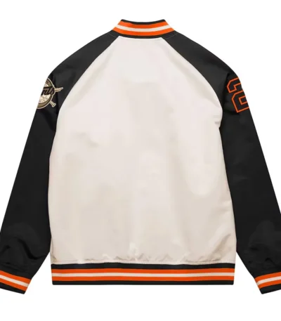San Francisco Giants Black and Cream Lightweight Satin Jacket