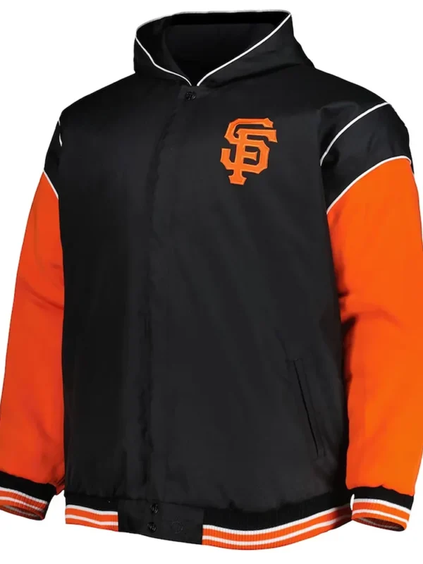 San Francisco Giants Black and Orange Hoodie Jacket