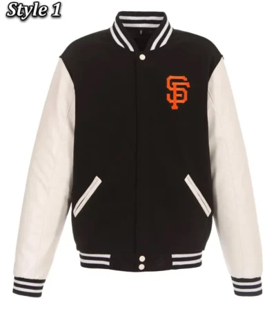 San Francisco Giants Black and White Varsity Jacket