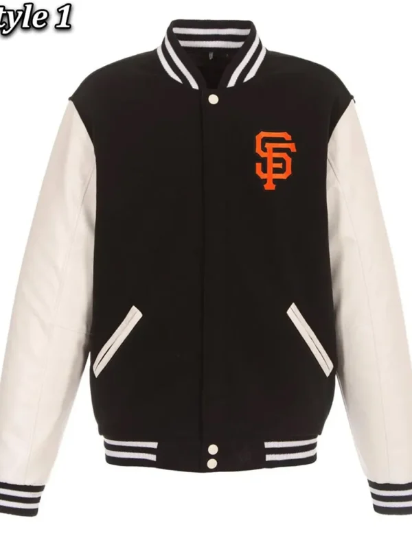 San Francisco Giants Black and White Varsity Jacket
