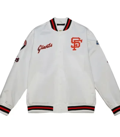 San Francisco Giants City Collection White Varsity Satin Jacket