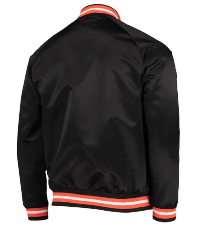 San Francisco Giants Full-Snap Black Satin Jacket