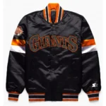San Francisco Giants Home Game Black Varsity Satin Jacket