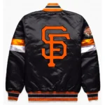 San Francisco Giants Home Game Black Varsity Satin Jacket