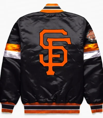 San Francisco Giants Home Game Black Varsity Satin Jacket