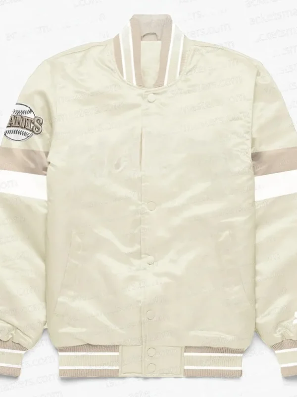 San Francisco Giants Home Game Pearl Varsity Satin Jacket