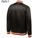 San Francisco Giants Italic Black Satin Jacket