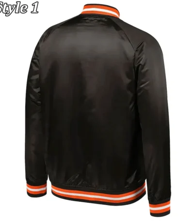 San Francisco Giants Italic Black Satin Jacket