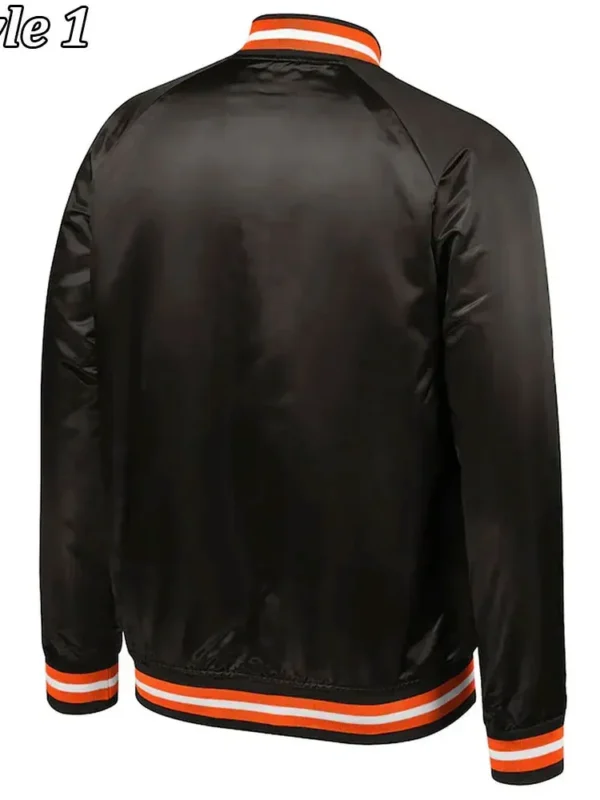 San Francisco Giants Italic Black Satin Jacket