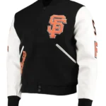 San Francisco Giants Letterman Black and White Full-Zip Jacket