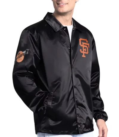 San Francisco Giants Point Man Coaches Black Jacket