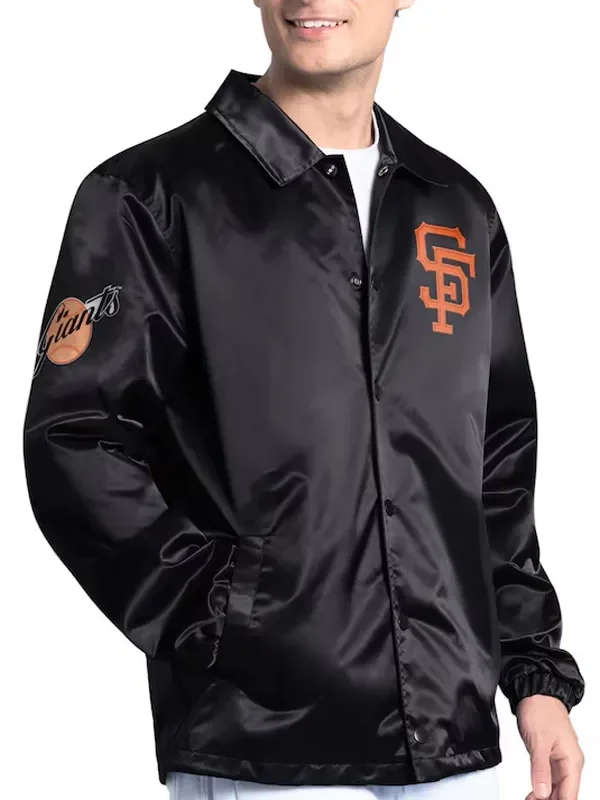 San Francisco Giants Point Man Coaches Black Jacket