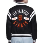 San Francisco Giants Printed Logo Varsity Satin Jacket
