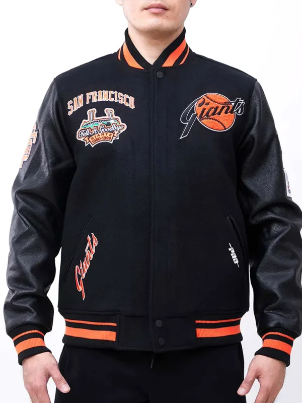 San Francisco Giants Retro Classic Rib Varsity Jacket