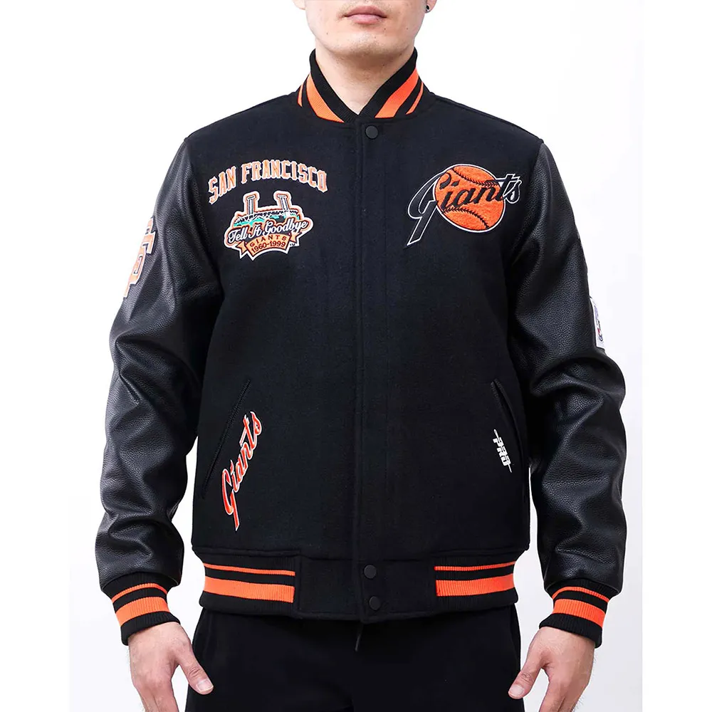 San Francisco Giants Retro Classic Rib Varsity Jacket San Francisco Giants Retro Classic Rib Varsity Jacket
