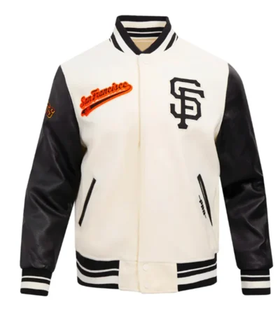 San Francisco Giants Script Tail Classic Rib Varsity Jacket