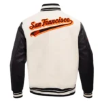 San Francisco Giants Script Tail Classic Rib Varsity Jacket