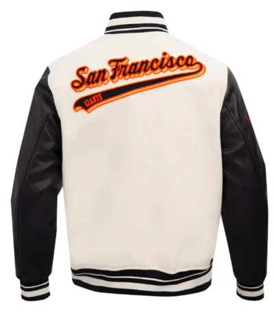 San Francisco Giants Script Tail Classic Rib Varsity Jacket