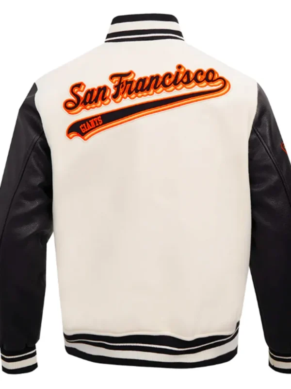 San Francisco Giants Script Tail Classic Rib Varsity Jacket