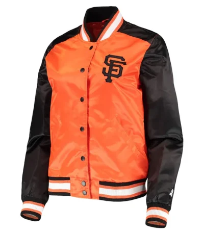 San Francisco Giants The Legend Orange and Black Satin Jacket