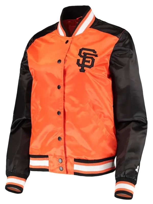 San Francisco Giants The Legend Orange and Black Satin Jacket
