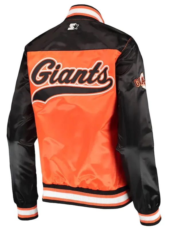 San Francisco Giants The Legend Orange and Black Satin Jacket