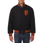 San Francisco Giants Varsity Black Wool Jacket