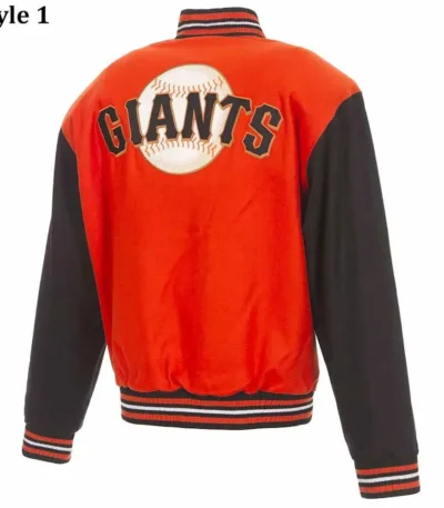 San Francisco Giants Varsity Orange-Black Wool Jacket