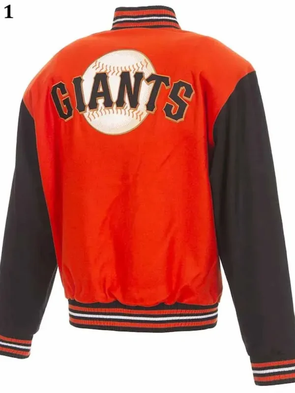 San Francisco Giants Varsity Orange-Black Wool Jacket