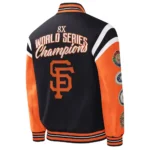 San Francisco Title Holder Black-Orange Varsity Satin Jacket