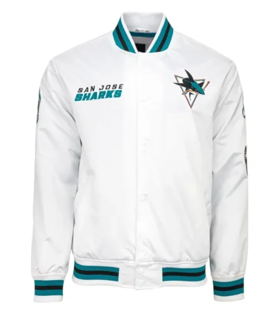 San Jose Sharks City Collection White Satin Jacket