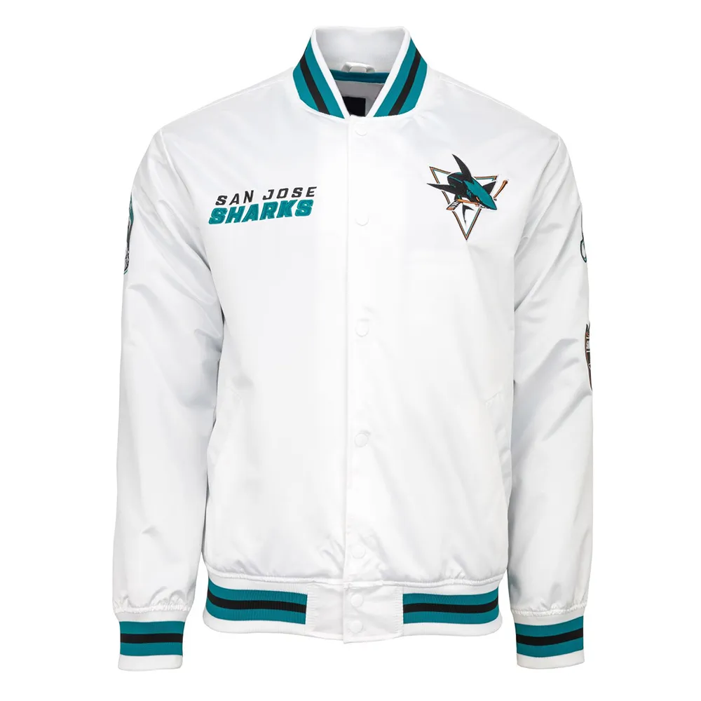 San Jose Sharks City Collection White Satin Jacket San Jose Sharks City Collection White Satin Jacket