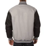 San Jose Sharks Front Hit Gray and Black Poly Twill Jacket