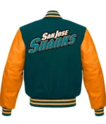 San Jose Sharks NHL Varsity Green and Orange Jacket