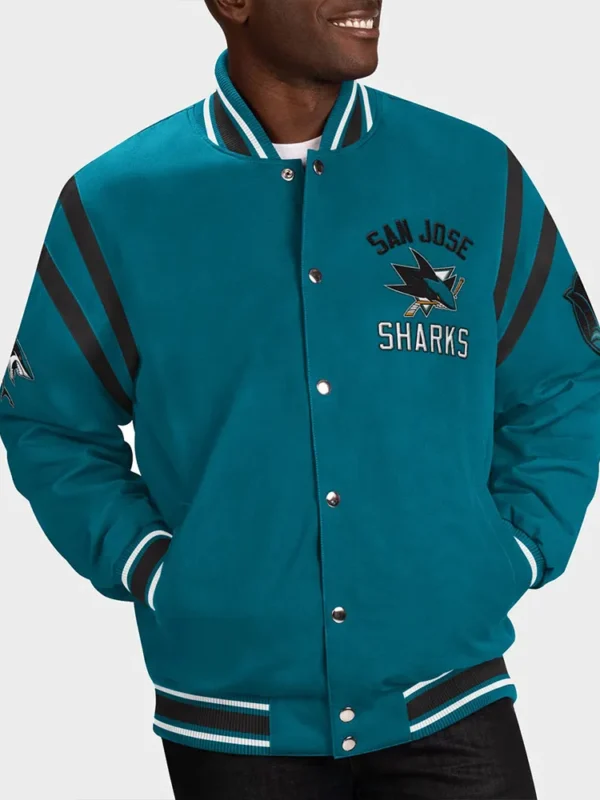 San Jose Sharks Tailback Teal Varsity Jacket