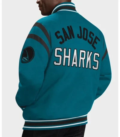 San Jose Sharks Tailback Teal Varsity Jacket
